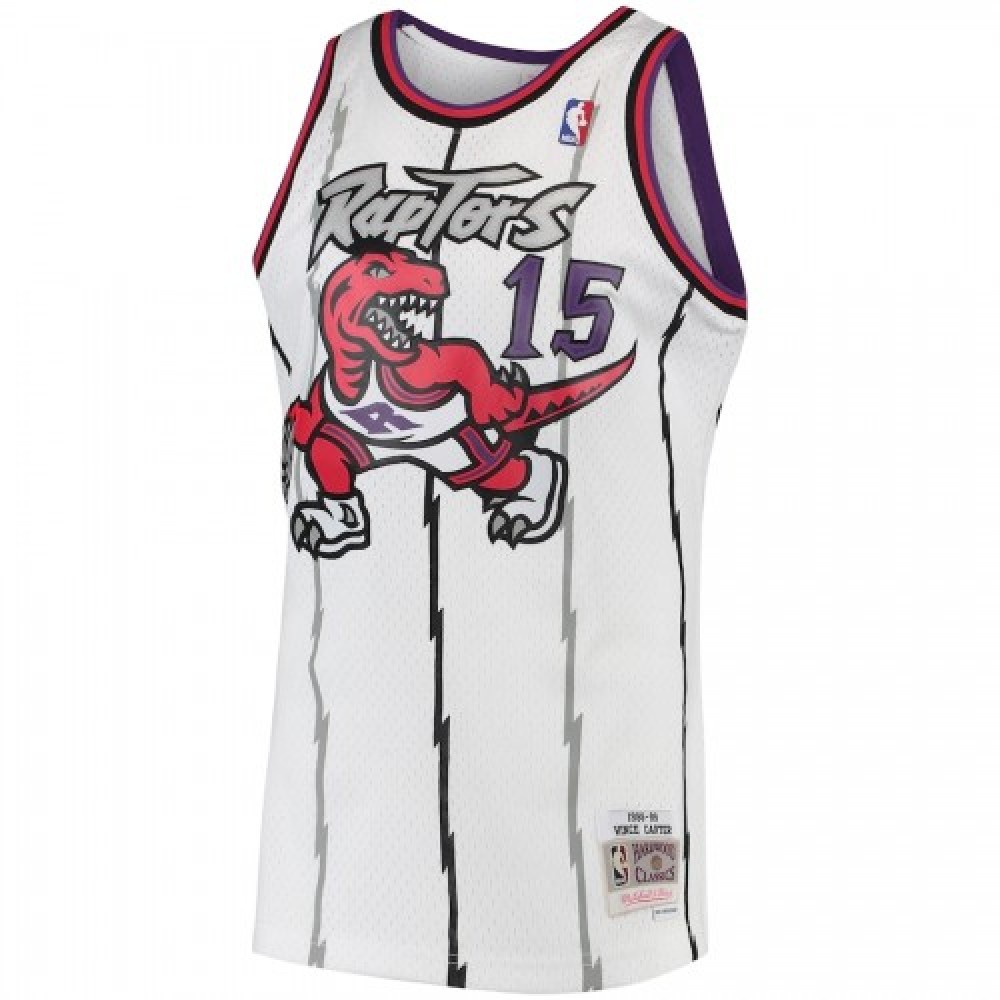 Men's Toronto Raptors Vince Carter #15 White 1998-99 Hardwood Classics Swingman Jersey-Pro Kit Vault | Brand New 26/27 Sports Jerseys